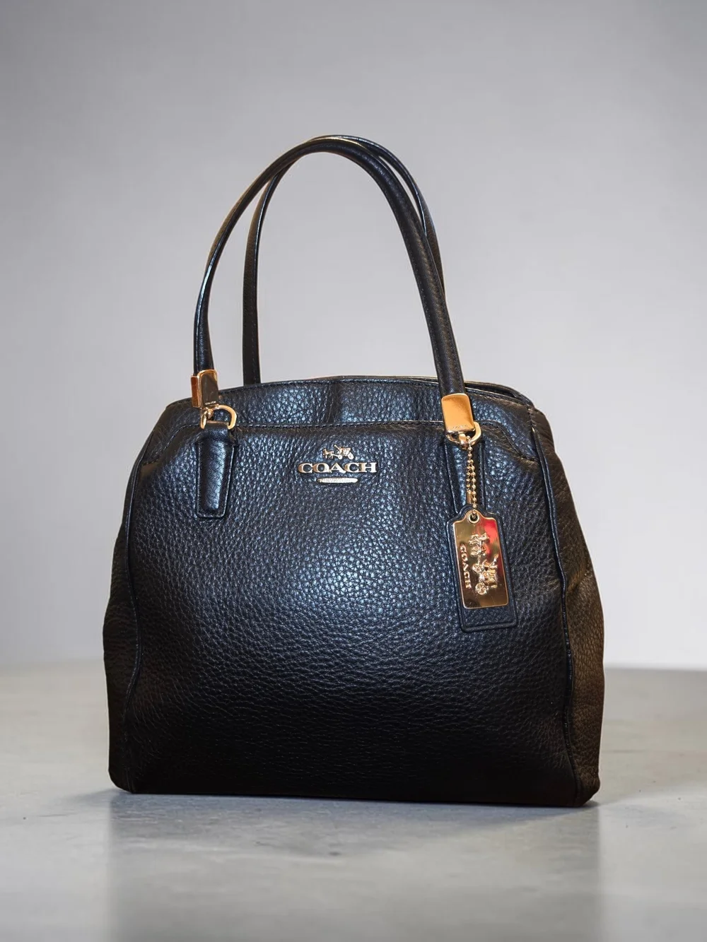 Coach Minetta Black Satchel